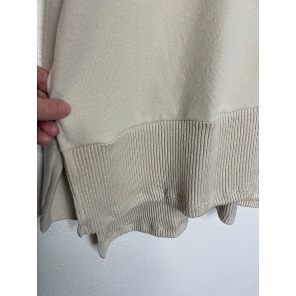 Something About You Oversized Long Sleeve Tunic Sweater Off The Shoulder Ivory - Picture 10 of 15